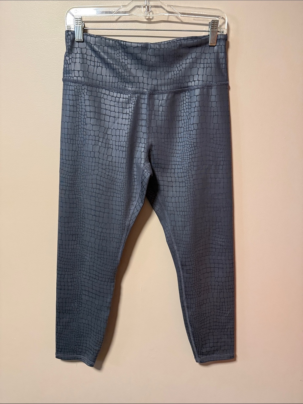 Marika Gray Croc-Embossed Leggings